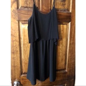 Black Ruffle Front Dress